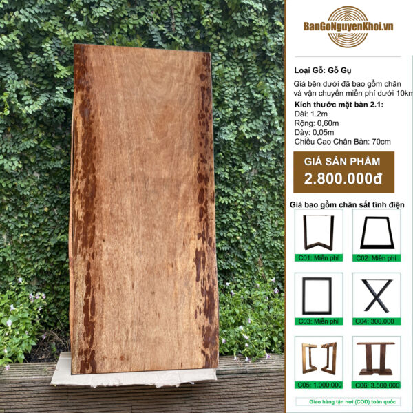 Bàn Gỗ Gụ 1m2