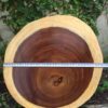 bàn tròn gỗ me tay nguyên tấm 60cm