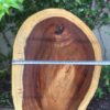 bàn tròn gỗ me tây nguyên tấm 60cm