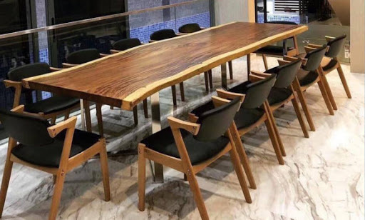Bàn ghế gỗ me tây 10 ghế