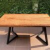 bàn gỗ gụ nguyên khối 1m4