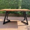 bàn gỗ gụ nguyên khối 1m4
