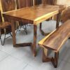 Bàn gỗ me tây chân V Bàn gỗ me tây chân V