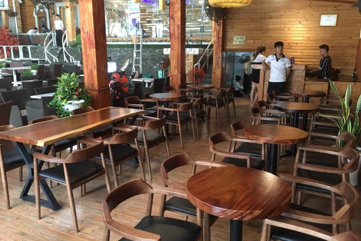 bàn gỗ me tây là sự lựa chọn tốt nhất cho nhà hàng, quán cafe