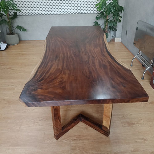 Bàn làm việc gỗ me tây nguyên tấm