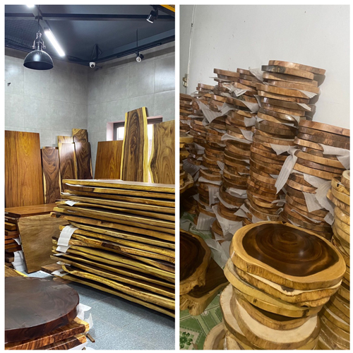 Thanh lý bàn gỗ nguyên tấm dài, tròn, các loại gỗ tự nhiên