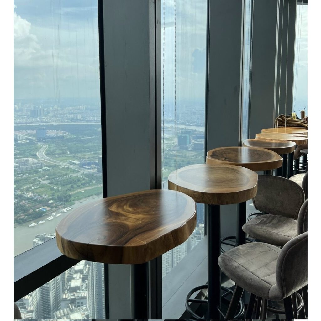 Tại Sao Bàn Gỗ Tròn Cafe hay xài gỗ me tây nguyên tấm ?