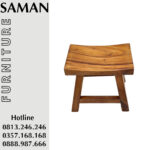 Ghế Đẩu Mặt Lõm Gỗ Me Tây Cao 33cm