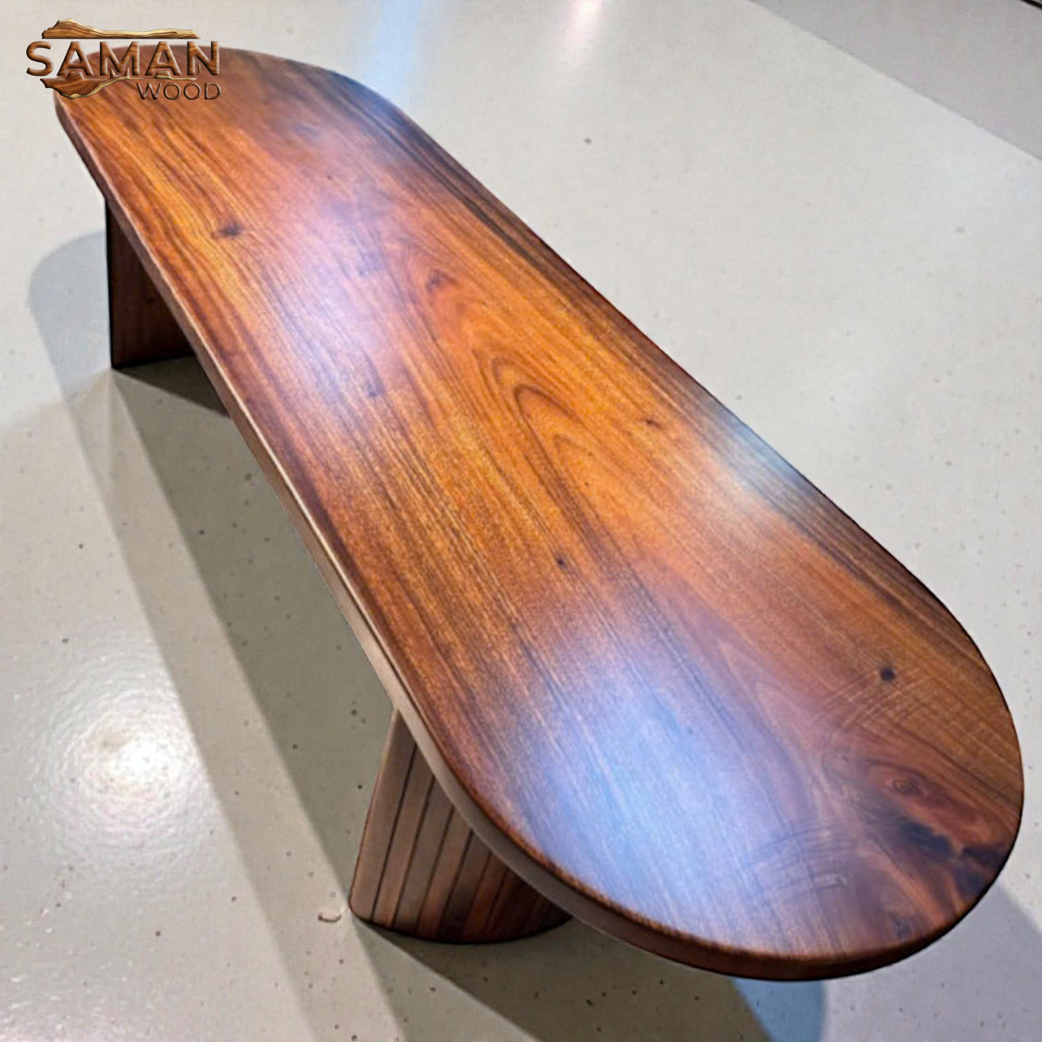 MẶT BÀN OVAL ME TÂY NGUYÊN TẤM 2600mm x 800mm