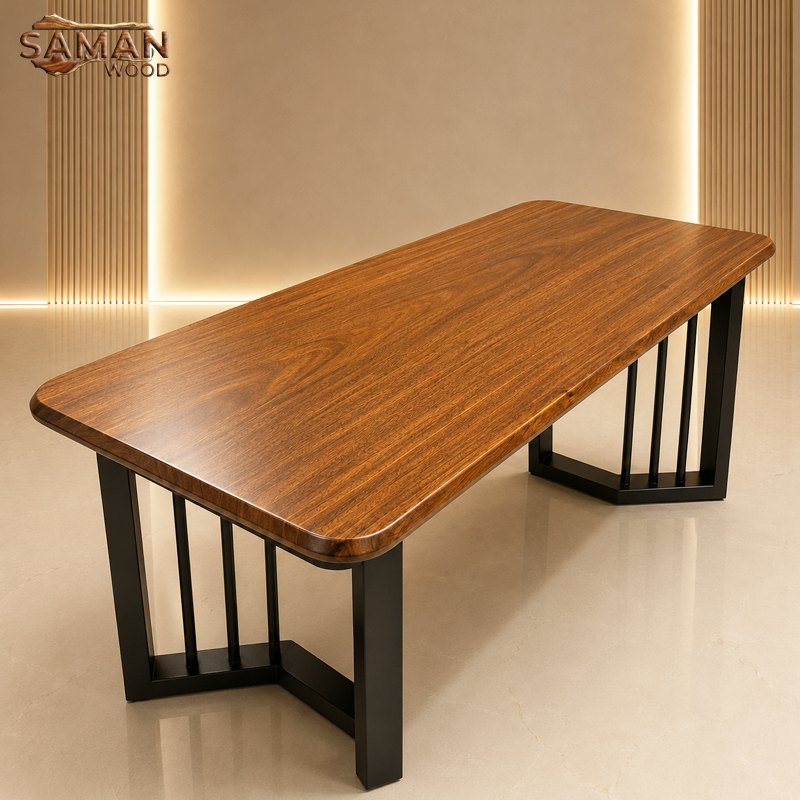 Bàn Gỗ Lim Nguyên Tấm 1800x800x70mm Bo Góc 2 Đầu + Vát Cạnh