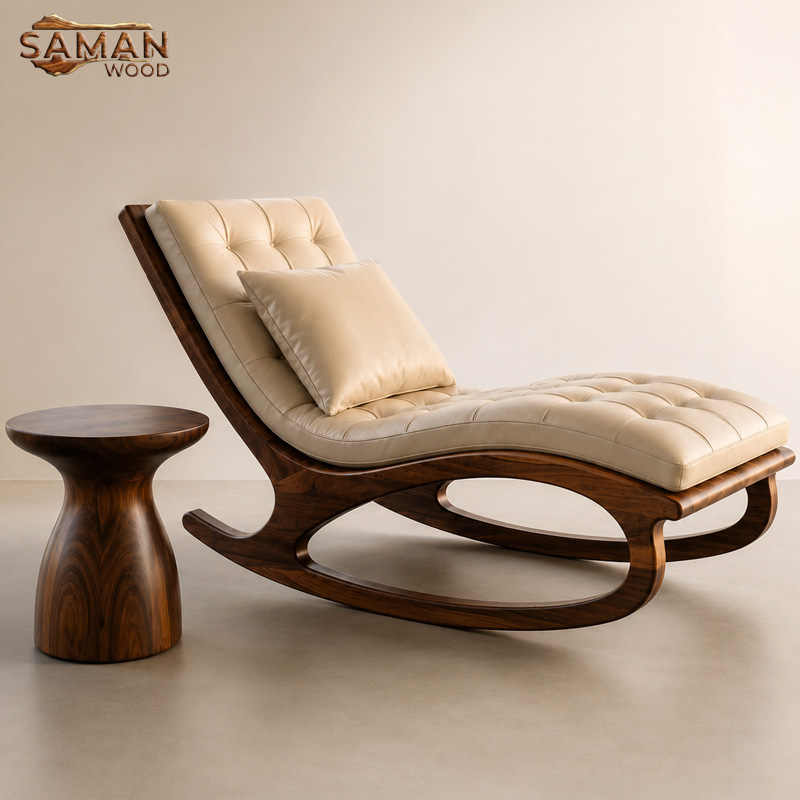 Ghế Bập Bênh Thư Giãn Gỗ Tự Nhiên
